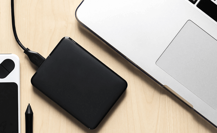 använda externa lagringsmedia för att flytta data till en ny dator